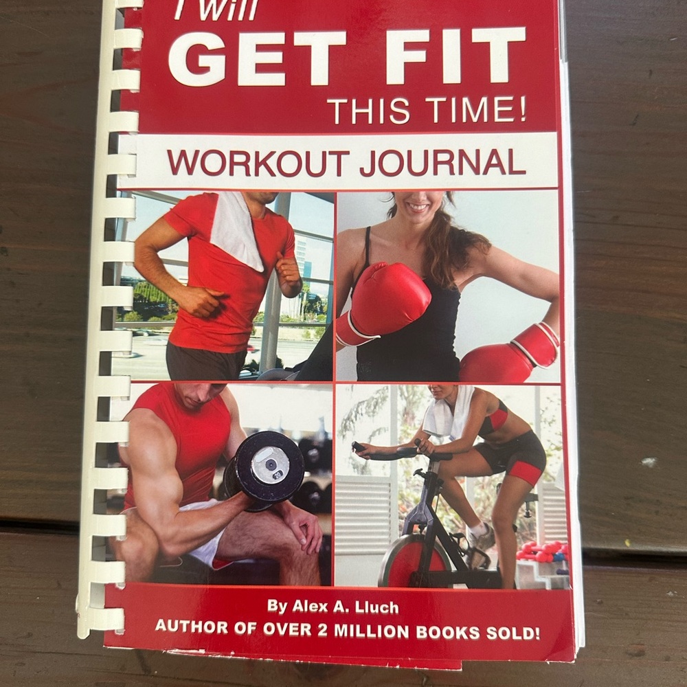 Red and White Workout Journal